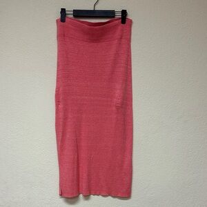 Free People Coral Pencil Skirt